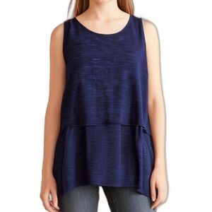 Aritzia Wilfred Tank Top Babydoll Y2K Women L Layers Fairy 2000s Boho Blue